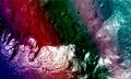 Colorful exposed water texture Galaxy Abstract Background. Royalty Free Stock Photo