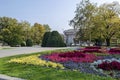 Colorfull flowers garden in Ruse town