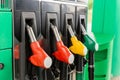 Colorfull fuel gasoline dispenser background Royalty Free Stock Photo