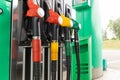 Colorfull fuel gasoline dispenser background Royalty Free Stock Photo