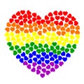 Colorfull heart from small hearts