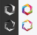 Colorfull Hexagonal Logo Icon