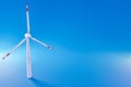 colorfull infinite background miniature windmill sustainablity renewable energy concept 3d illustration Royalty Free Stock Photo