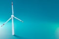 colorfull infinite background miniature windmill sustainablity renewable energy concept 3d illustration Royalty Free Stock Photo