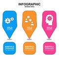 Colorfull infographic with paper art style