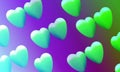 Colorfull Love Heart Background.