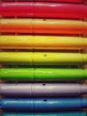Colorfull markers school supplies