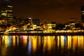 Colorfull Night scene of Singapore river, Clark query Royalty Free Stock Photo