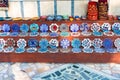 Colorfull plates and trivets with traditional Turkish design