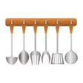 Colorfull rack utensils kitchen icon Royalty Free Stock Photo