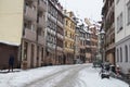 Colorfull street of Nuremberg in winter time. Bavaria. Germany. Royalty Free Stock Photo