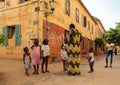 Colorfull streets of Goree island, Dakar, Senegal.