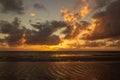 colorfull Sunrise over the coral sea at Cape Tributation in the Daintree region of far north Queensland Royalty Free Stock Photo