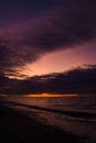 Colorfull Sunset Georgia Beach Batumi Sea Royalty Free Stock Photo