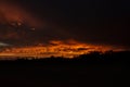 Colorfull sunset at Noosaville beach, Sunshine Coast, Australia. Royalty Free Stock Photo