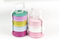 Colorfull Three tier food container Royalty Free Stock Photo