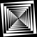 Black on transparent background tunnel double perspective