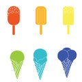 Vector Ice cream icon isolated. Logo ice cream illustration.