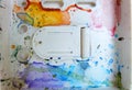 Colorfull watercolor palette art wallpaper Royalty Free Stock Photo