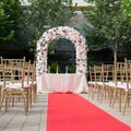 Colorfull Wedding setup outdoor ceremony