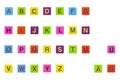 Colorfully abc cubes Royalty Free Stock Photo