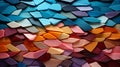 A colorfully arranged wood pieces