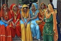 Colorfully Dressed Indian Women Royalty Free Stock Photo