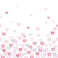 Saint Valentines Day, 14th February. Cute pink hearts. Vector seamless pattern