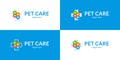 Colorific pet care logo Royalty Free Stock Photo