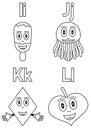 Coloring Alphabet for Kids [3] Royalty Free Stock Photo