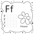 Coloring Alphabet Tracing Letters Flower Royalty Free Stock Photo