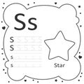 Coloring Alphabet Tracing Letters - Star