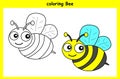 Children trace and coloring bee