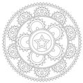 Coloring Black Star Mandala