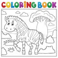 Coloring book African nature topic 4