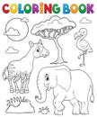 Coloring book African nature topic 6 Royalty Free Stock Photo