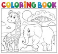 Coloring book African nature topic 8