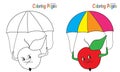 Coloring Book Apple Parashooter