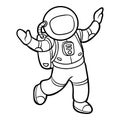 Coloring book, Astronaut Royalty Free Stock Photo