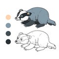 Coloring book (badger)