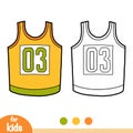 Coloring book, Basketball jersey