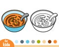 Coloring book, Bowl of soup