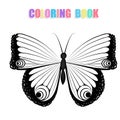 Coloring book with butterflies