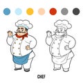 Coloring book, Chef