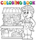 Coloring book child playing theme 2