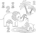 coloring book for children and adults anti stress elephants bathe and laugh with joy