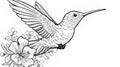 coloring book for children with birds, coloring with felt-tip pens and pencils on the theme of ornithology. Royalty Free Stock Photo