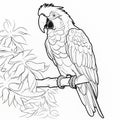 coloring book for children with birds, coloring with felt-tip pens and pencils on the theme of ornithology. Royalty Free Stock Photo