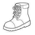 Coloring book for children, Brown boot