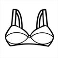 Coloring book. Collection of cartoon clothes. Bra